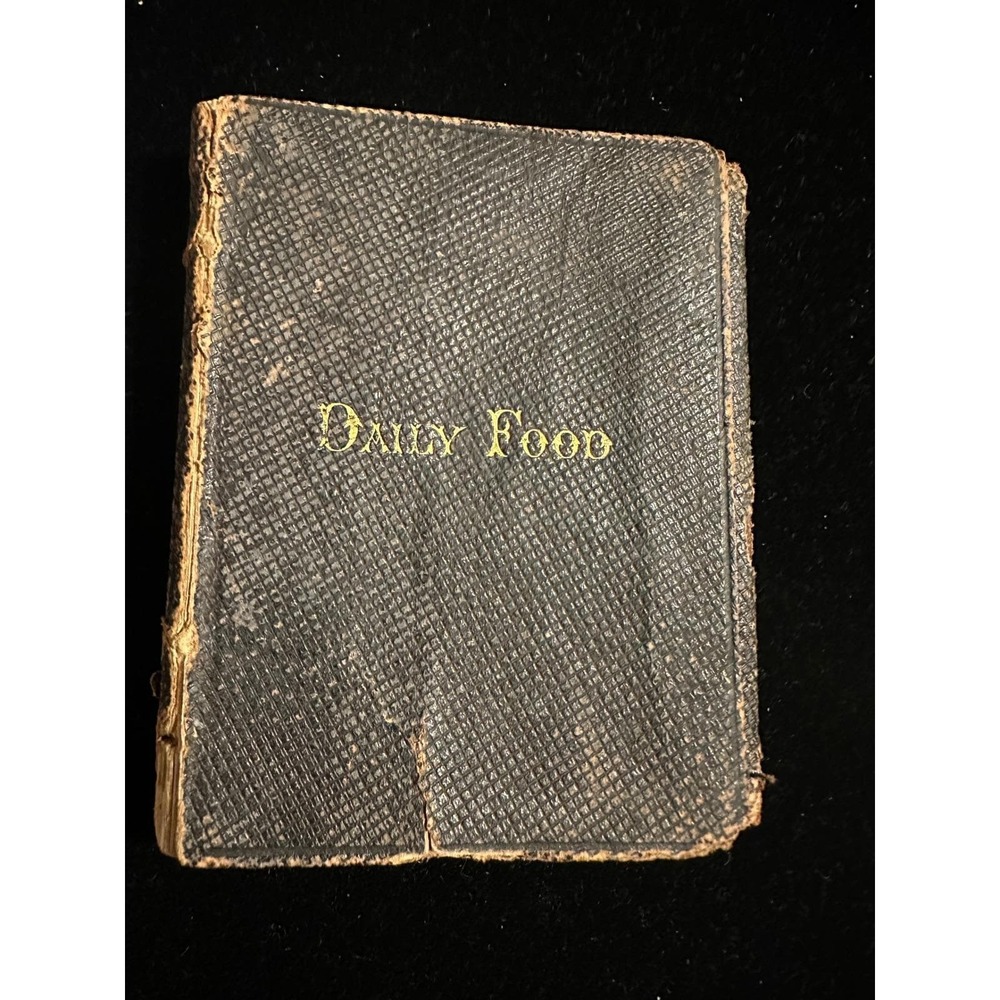 1874 Daily Food Prayer Book miniature Leather Bound‎